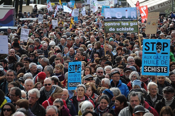 Manifestation contre le gaz de schiste dans le Gard