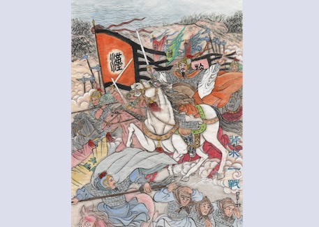 Expression chinoise : Combattre dos à la rivière (背水一)