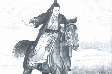 Expressions chinoises : Éperonner un cheval rapide (快馬加鞭)