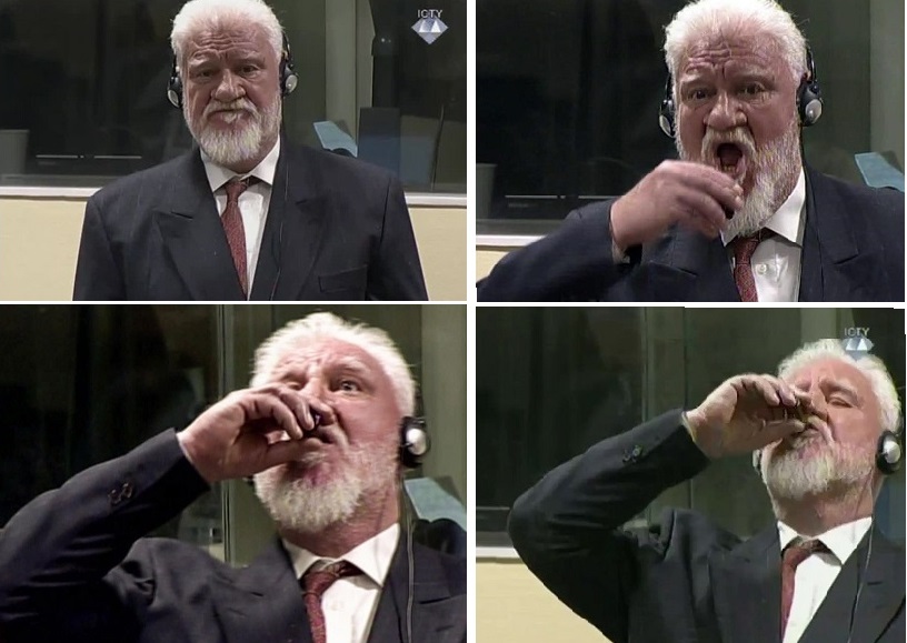 À l&rsquo;annonce de sa sentence, un criminel de guerre croate se tue en avalant du poison devant tout le tribunal