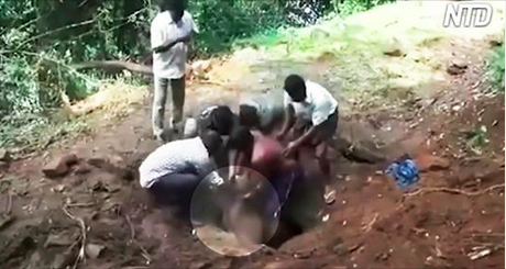 Un homme sauve un animal de 100 kg coincé dans un fossé – comme il n&rsquo;a pas de voiture, il le met sur son dos