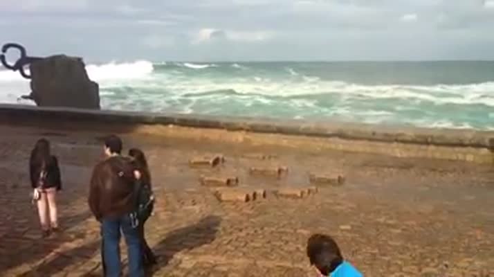 Tout ce que cette dame veut, c&rsquo;est une belle photo au bord de la mer. Mais elle ne s&rsquo;attendait pas à ce qui lui est arrivé