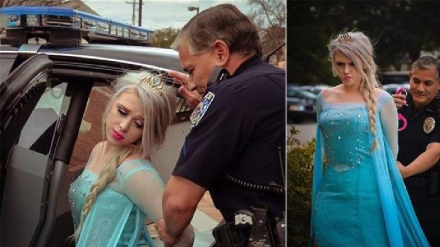 États-Unis : un service de police publie des photos d&rsquo;une arrestation de «Elsa», La Reine des Neiges, en guise de clin d&rsquo;oeil face à l&rsquo;amère vague de froid extrême