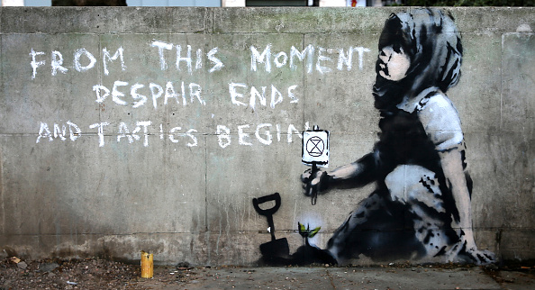 Banksy engagé pour la planète? A Londres, une nouvelle oeuvre lui est attribuée