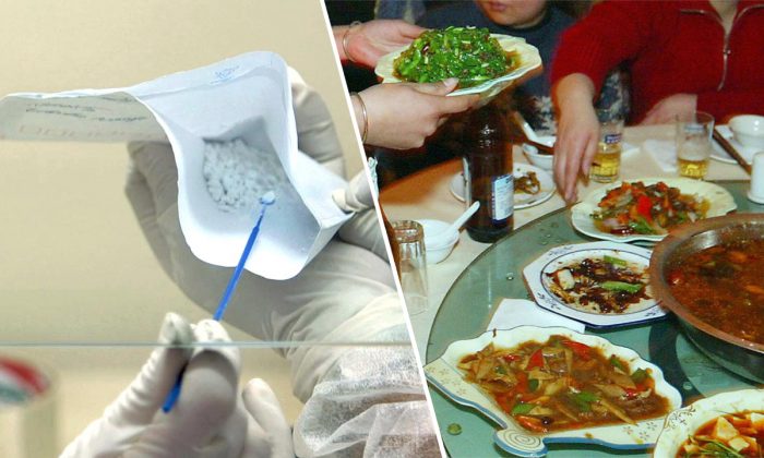 Après être sortie dehors au cours d&rsquo;un dîner, une femme revient à table et trouve une mystérieuse poudre blanche sur ses aliments