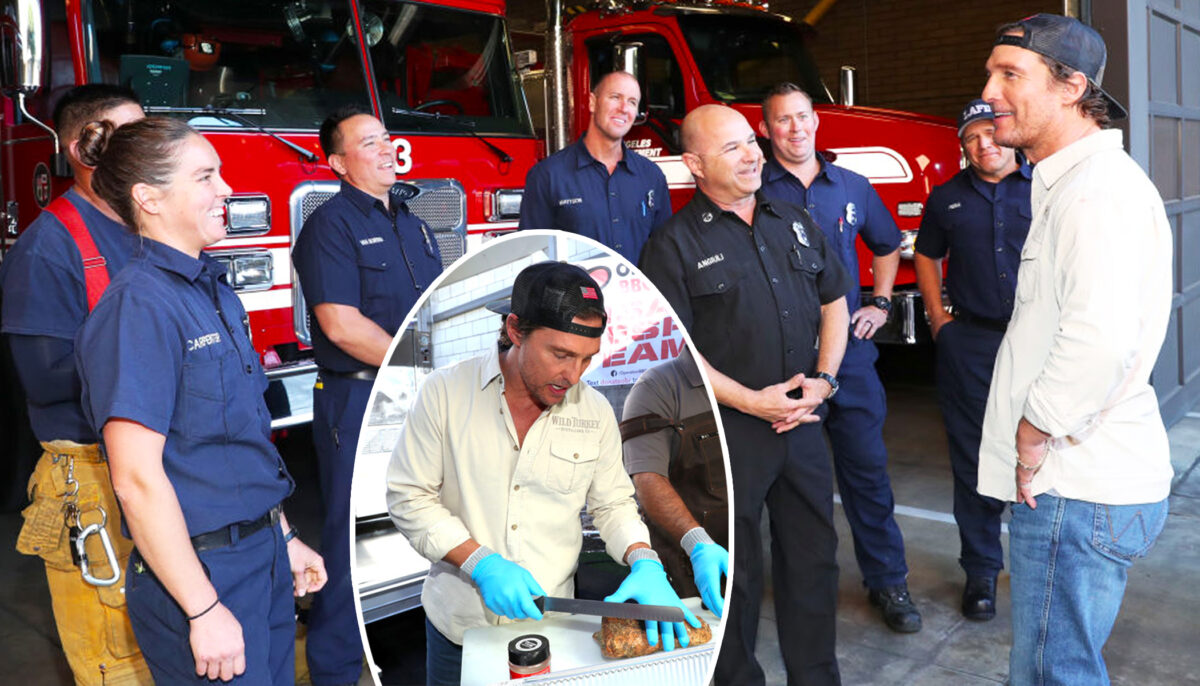 L&rsquo;acteur Matthew McConaughey prend la tête d&rsquo;un organisme pour nourrir les premiers répondants californiens qui luttent contre les flammes