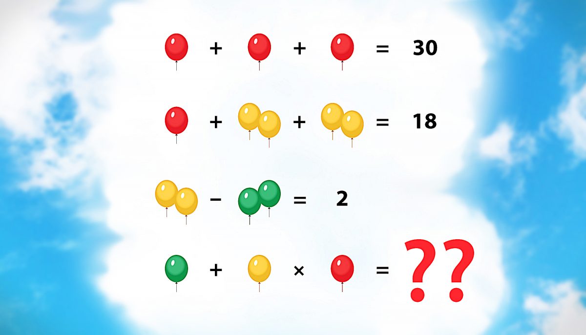 Pouvez-vous résoudre ce problème mathématique ? Ne vous laissez pas embrouiller par les ballons
