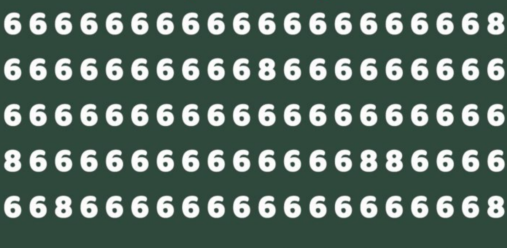 Combien de chiffres 8 sont cachés dans cette énigme visuelle? La plupart des gens ne trouvent pas la bonne réponse
