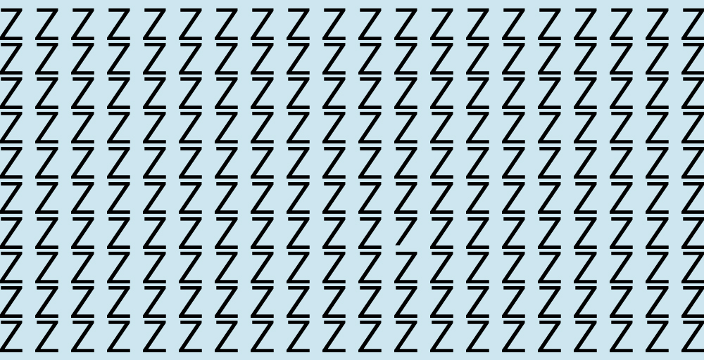 Trouvez l&rsquo;intrus dans cette mer de Z – Avez-vous un sens de l&rsquo;observation aiguisé?