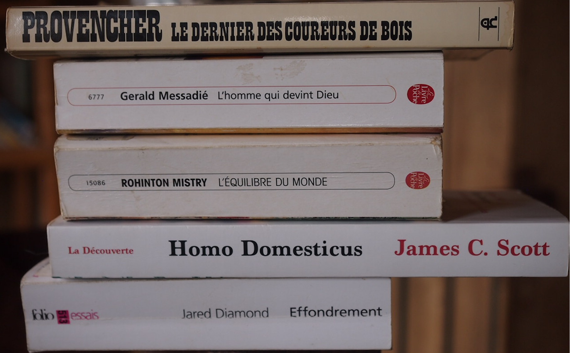 Participez au nouveau défi «tranches poétiques» en empilant 3 à 10 livres pour réaliser un poème avec leurs titres