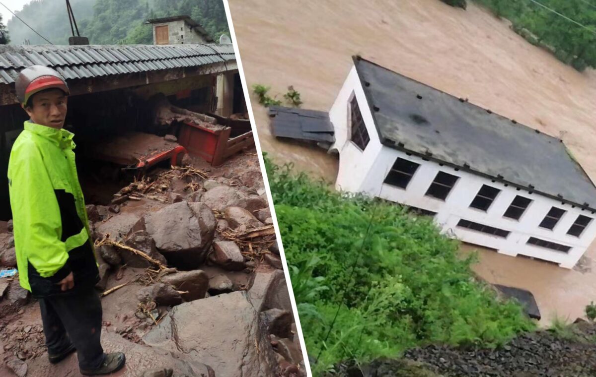 La rivière Baishui monte de 8 mètres dans le Yunnan en Chine, de graves inondations sont signalées