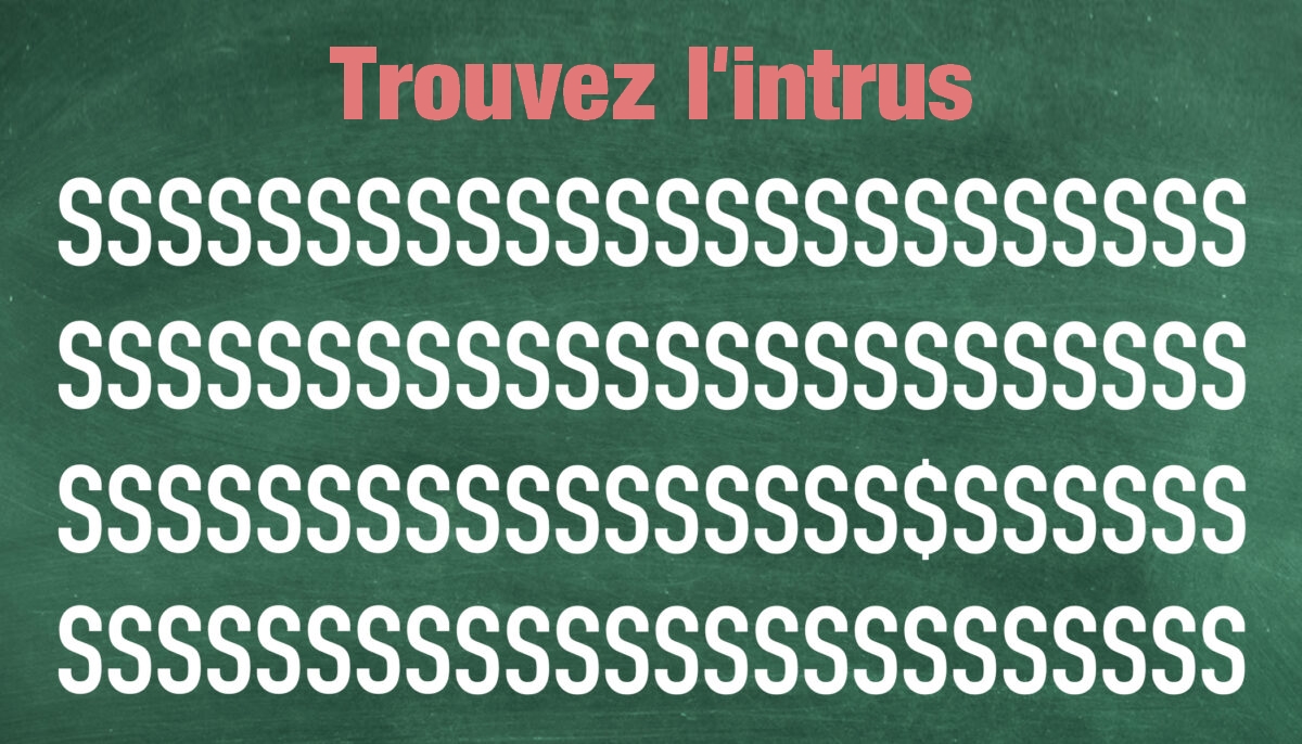 Vous êtes probablement un génie si vous pouvez trouver l&rsquo;intrus en 10 secondes ou moins