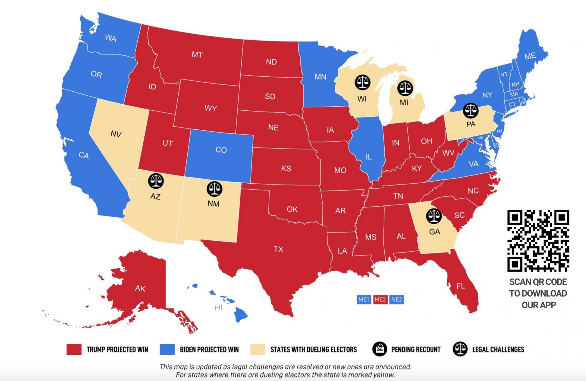 Le résultat des élections américaines incertain entre recomptages et recours juridiques