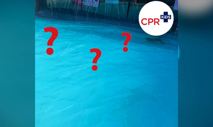 Pouvez-vous repérer le gamin sur cette photo d&rsquo;une piscine « inoccupée » ? Un avertissement dissuasif aux parents sur les maillots de bain