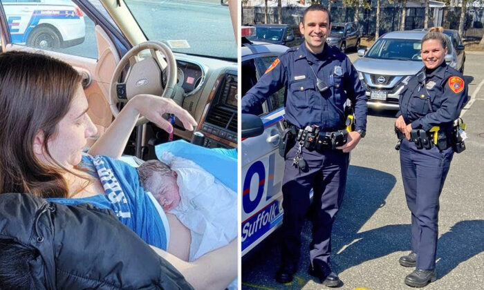 Une mère donne à son nouveau-né le nom des policiers qui l&rsquo;ont aidée lors d&rsquo;un accouchement dramatique sur le bord de la route