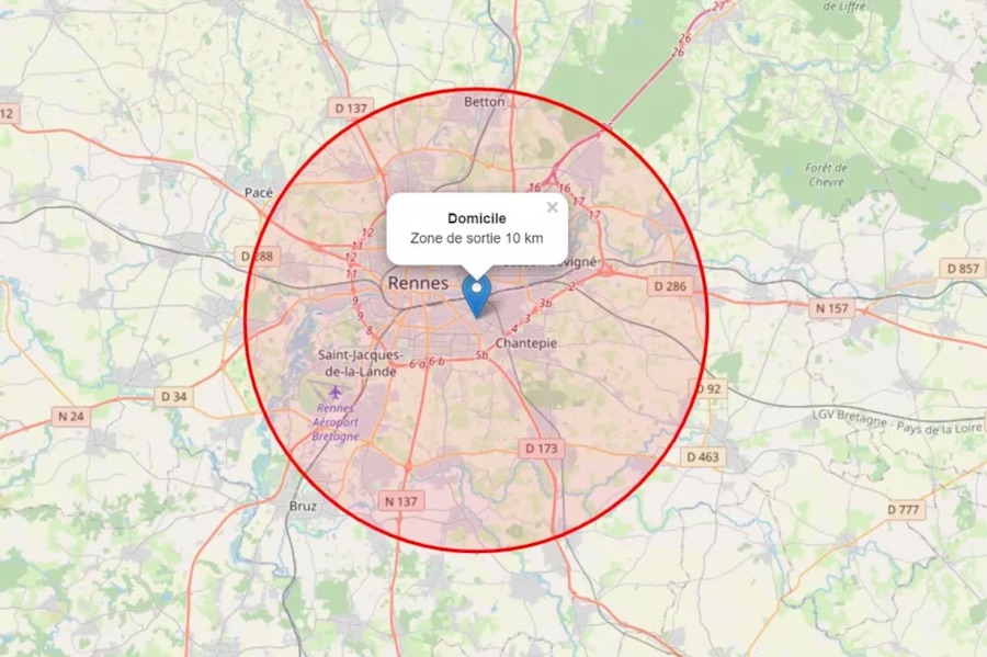 Confinement : comment définir facilement la zone des 10 km autour de votre domicile