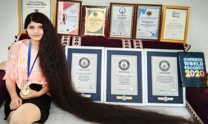 L&rsquo;adolescente qui a établi le record du monde Guinness des cheveux les plus longs en fait don pour inciter les autres à faire de même