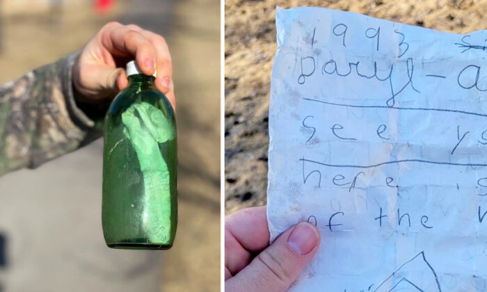 Une lettre scellée dans une bouteille il y a près de 30 ans refait surface dans un lac au Canada