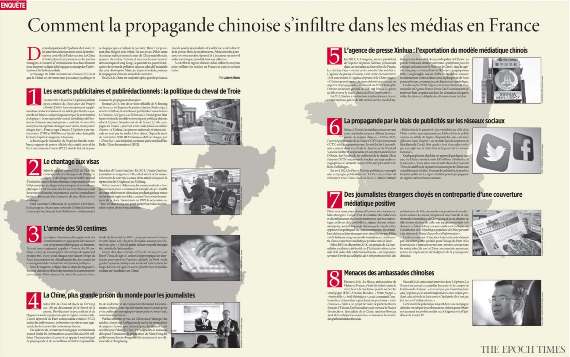 [Infographie] Comment la propagande chinoise s’infiltre dans les médias en France