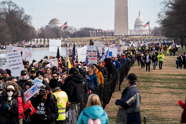 Manifestation à Washington contre « la tyrannie » des obligations vaccinales