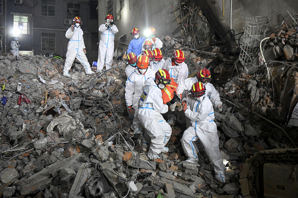 L&rsquo;effondrement d&rsquo;un immeuble en Chine a fait 53 morts