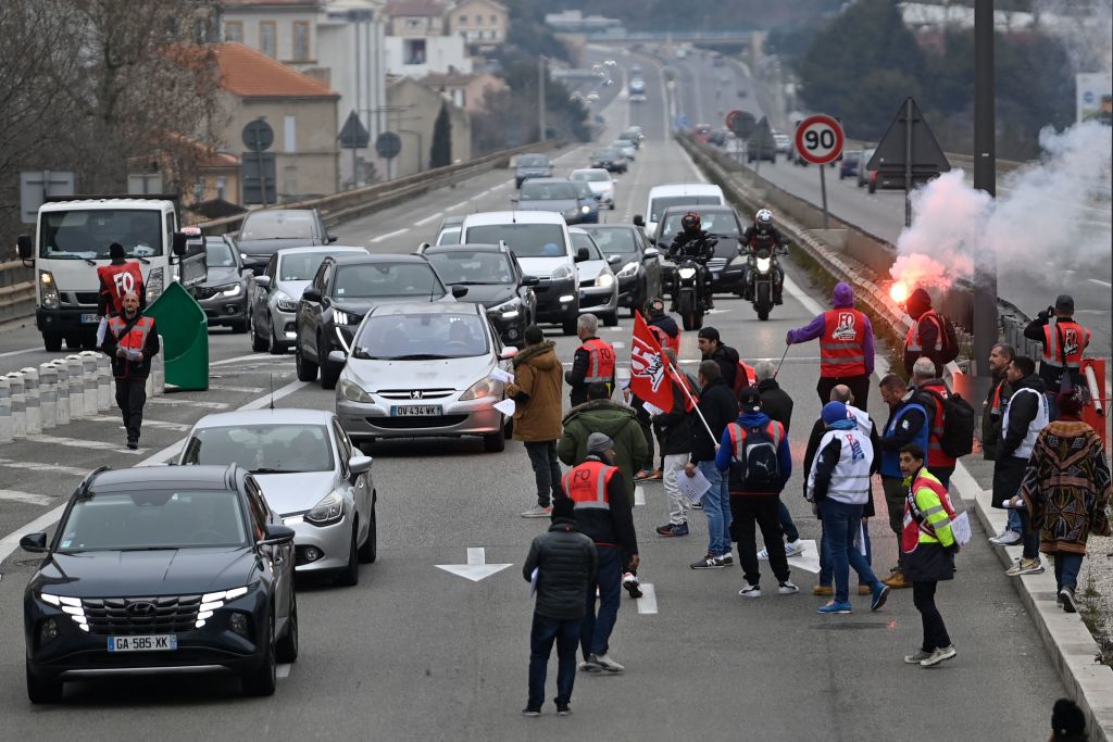 L&rsquo;entrée sur Marseille bloquée sur l&rsquo;A55 par des manifestants