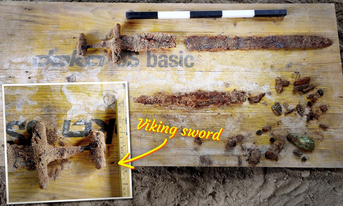 Un couple norvégien trouve dans son jardin en plein travaux une tombe viking et une épée âgée de 1000 ans