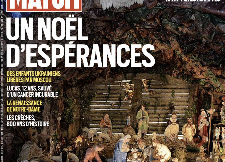 La crèche de Noël en Une de Paris Match irrite la Société des journalistes