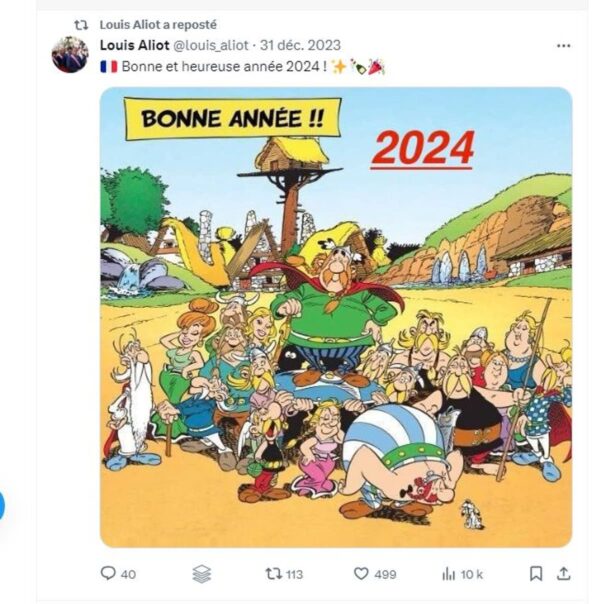 Le maire Louis Aliot a «obtempéré» à l&rsquo;injonction de retirer Astérix de sa carte de voeux