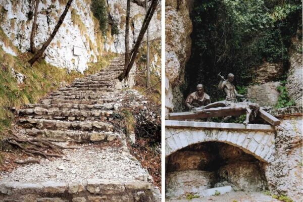 Une basilique construite sur une falaise il y a 500 ans semble flotter entre le ciel et la terre