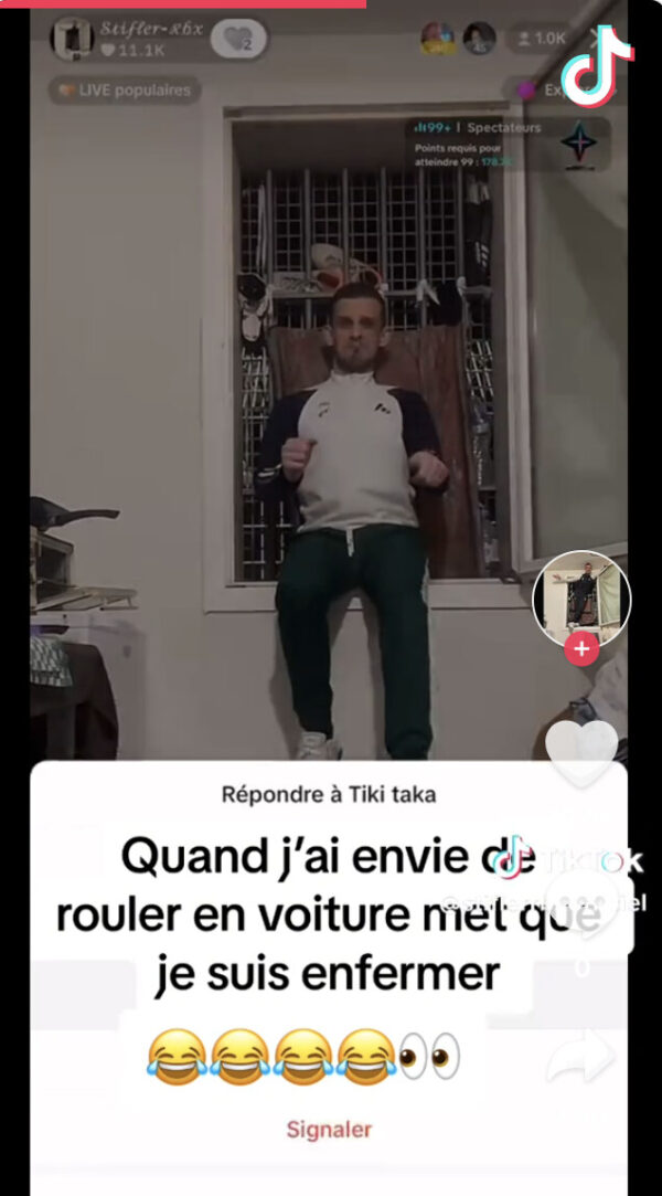 Sur TikTok, un détenu fait des millions de vues avec son «show», les surveillants pénitentiaires «tournés en ridicule»