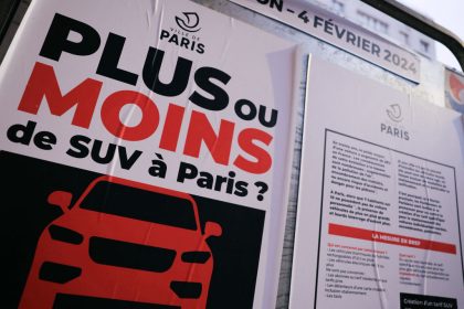 Paris: la tarification du stationnement spéciale SUV approuvée à près de 55%