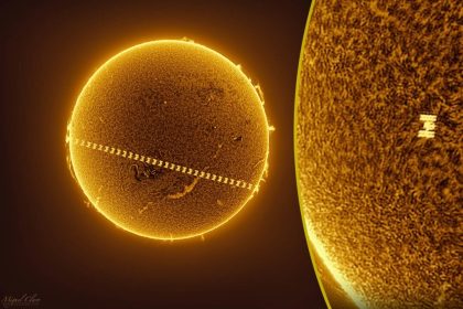 Un photographe prend des photos époustouflantes de la station spatiale internationale en train de transiter devant le Soleil
