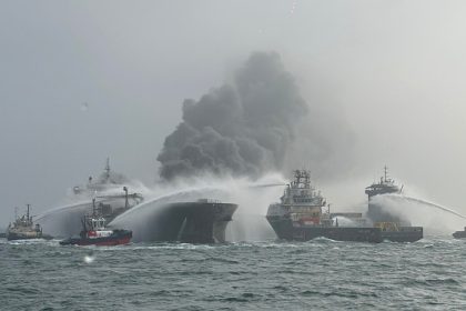 Blessés, pollution… ce que l&rsquo;on sait de la collision entre un pétrolier et un cargo en mer du Nord